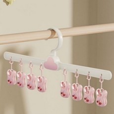 Moment Day 帽子襪子夾式旋轉掛勾, 粉紅色, 3個