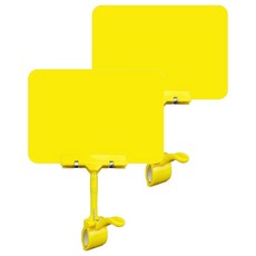 Nanli Sisters 商店超市 POP展示卡夾 黃色 2入 + A5標示牌組合, 1套, 素面