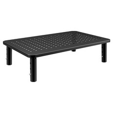 라라공방 높이 조절 모니터 받침대 37 x 23 x 9~13 cm, 블랙