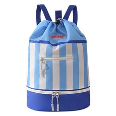 兒童後背式條紋戲水沙灘包