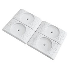 키워보리 반려동물 프리미엄 안전문 벽면 부착 실리콘패드, 화이트, 4개