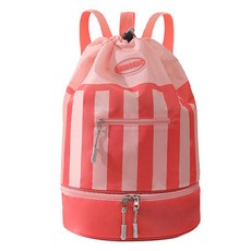 兒童後背式條紋戲水沙灘包