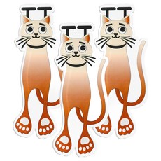 굄스 고양이 아크릴 책갈피 12 x 5 cm, 밀크티베이지고양이, 3개