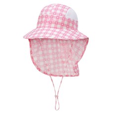 UNITED COLORS OF BENETTON. KIDS 兒童愛心格紋寬邊遮陽帽 QCCPP3531