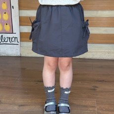 Starbean 女童蝴蝶結口袋工裝鬆緊帶短裙