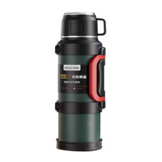 316保溫壺 2L 軍綠色 大容量不鏽鋼真空保溫瓶, 1個