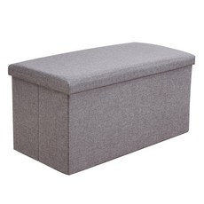 小木馬 收納椅 76 x 38cm 長方形, 灰色, 1個