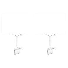 Nanli Sisters 商店超市POP展示卡夾 白色 2入 + A6標示牌組合, 1套, 素色