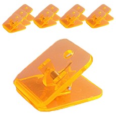 精選特價 精美壓克力夾 透明橘色, 10個