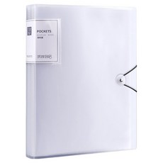 오피스코어 반투명 클리어파일 바인더 버클형 A4 100p, 화이트, 1개