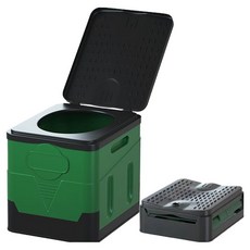 Pocket Master 車用折疊式便攜式移動馬桶, 綠色, 1個