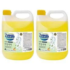 超潔淨含小蘇打廚房洗潔精補充包, 2個, 4L