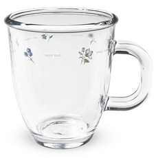 바칠레 대용량 강화유리 카모마일 글라스 머그컵 375ml, 혼합색상, 1개 혼합색상, 1개