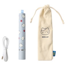 BUTTERSHOP Modern House Butter Shop Q萌超輕量USB型牛奶貓有線直髮器 FT0525003, 藍色