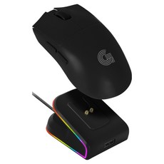 지클릭커 슈퍼히어로 OP200 르캄프 MASTER 초경량 8K 유무선 게이밍 마우스, 블랙