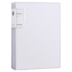 오피스코어 반투명 클리어파일 바인더 A4 100p, 화이트, 1개