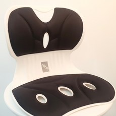 Mirsh 바른자세 등받이 자세보정 의자 미디움, 블랙