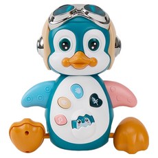 Kes.B Tummy Time遊戲時間 移動企鵝旋律玩具, 1個, 混色