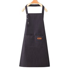 DULU 깔끔한 고급 미술앞치마, 스트라이프 블랙