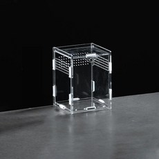 요런개 파충류 사각 사육장 은신처 01 세로 10cm, 투명, 1개