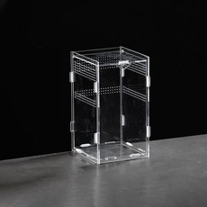Yoreungae 爬蟲類方形飼養箱 躲藏處 05 垂直 20cm, 1個, 透明