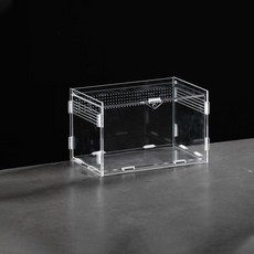 Yoreungae 爬蟲類方形飼養箱 躲避屋 06 寬20公分, 1個, 透明