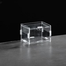 Yoreungae 爬蟲類方形飼養箱 躲藏處 02 寬10cm, 1個, 透明