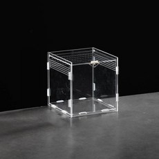 Yoreungae 爬蟲類方形飼養箱 躲藏處 03 正方形 10cm, 1個, 透明