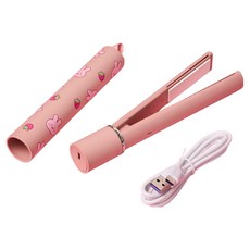 BUTTERSHOP 可愛爆棚超輕量USB型Skarabbit有線直髮夾, 粉紅色, FT0525004