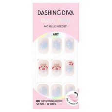 데싱디바 매직프레스 스윔 베어 네일팁, 1개, 블루 + 누드베이지 + 레드버건디 1개, 블루 + 누드베이지 + 레드버건디