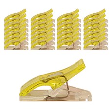 Pickdeal 迷你壓克力夾 黃色, 100個