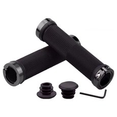 루미온 자전거 오래사용 핸들 그립 2p + 플러그 2p + 공구 세트, 블랙, 1세트