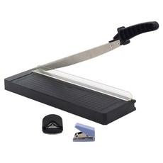 Thumbsmine 手動裁切機 + 圓角器 + 打孔機套組, 黑色