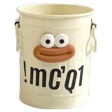 거친언니 귀여운 캐릭터 철제 책상용 소시지 펜홀더, 크림, 1개