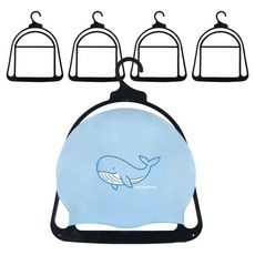 HANEE 泳帽 泳帽架 乾燥 收納 掛架, 黑色, 5個