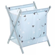 樂邦 牛津布摺疊洗衣籃 37 x 31 x 37cm 淺藍色 防水耐用