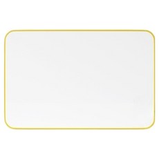 KANIA 每日備忘板 黃色邊框雙面白板, 塑膠軟邊框