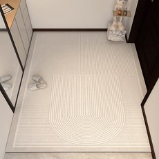 bebehome 奶油風防滑玄關地墊, 知秋雨, 1個