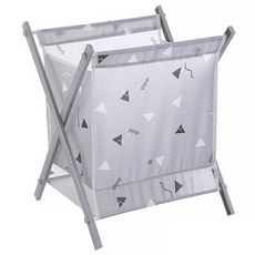 樂邦 牛津布摺疊洗衣籃 37 x 31 x 37cm 淺灰色