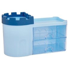 포텐키트 깔끔한 연필꽂이 18.4 x 11.5 x 7.3 cm, 블루, 1개