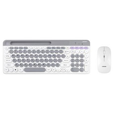 유니콘 2.4G 블루투스 듀얼모드 멀티페어링 무선 키보드 일반형 + 마우스 + 키보드 스킨 세트 BK-600SB, 혼합색상, 1세트