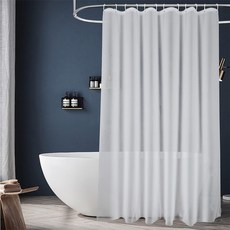 AHOYE PEVA浴簾/浴室隔簾 乾濕分離 淋浴間, 半透明, 1個