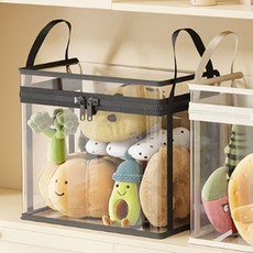 Oliwell 玩具收納箱 玩偶整理箱, 黑色, 1個