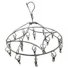 騰宇 不鏽鋼圓形曬衣架 20夾, 銀色, 35 x 35cm