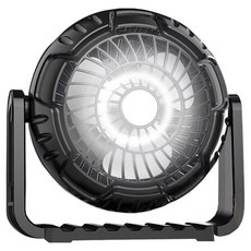 2 in 1 LED 충전식 캠핑용 탁상 걸이 멀티랜턴 겸용 선풍기 X60 DJ-57, 블랙, 1개