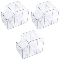 포텐키트 귀여운 연필꽂이 소형 12.3 x 7.3 x 10.8 cm, 투명1, 3개