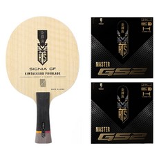 KIM TAEK SOO TMOUNT Signia GF FL 桌球拍 + Master G52 雙面膠皮套組, 1套, 單一商品