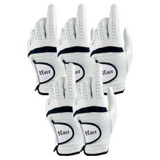 나인러브 남성용 양피 프리미엄 골프장갑 왼손용, 5개, 화이트