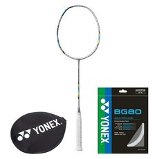 YONEX NANOFLARE 700 TOUR 2024 羽球拍 SILVER+ BG80羽球線 + 拍頭套組, 1套, 單一商品
