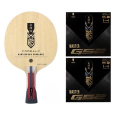KIM TAEK SOO Tmount Core ALC FL 桌球拍 + Master G52 雙面膠皮組合, 1套, 單一商品